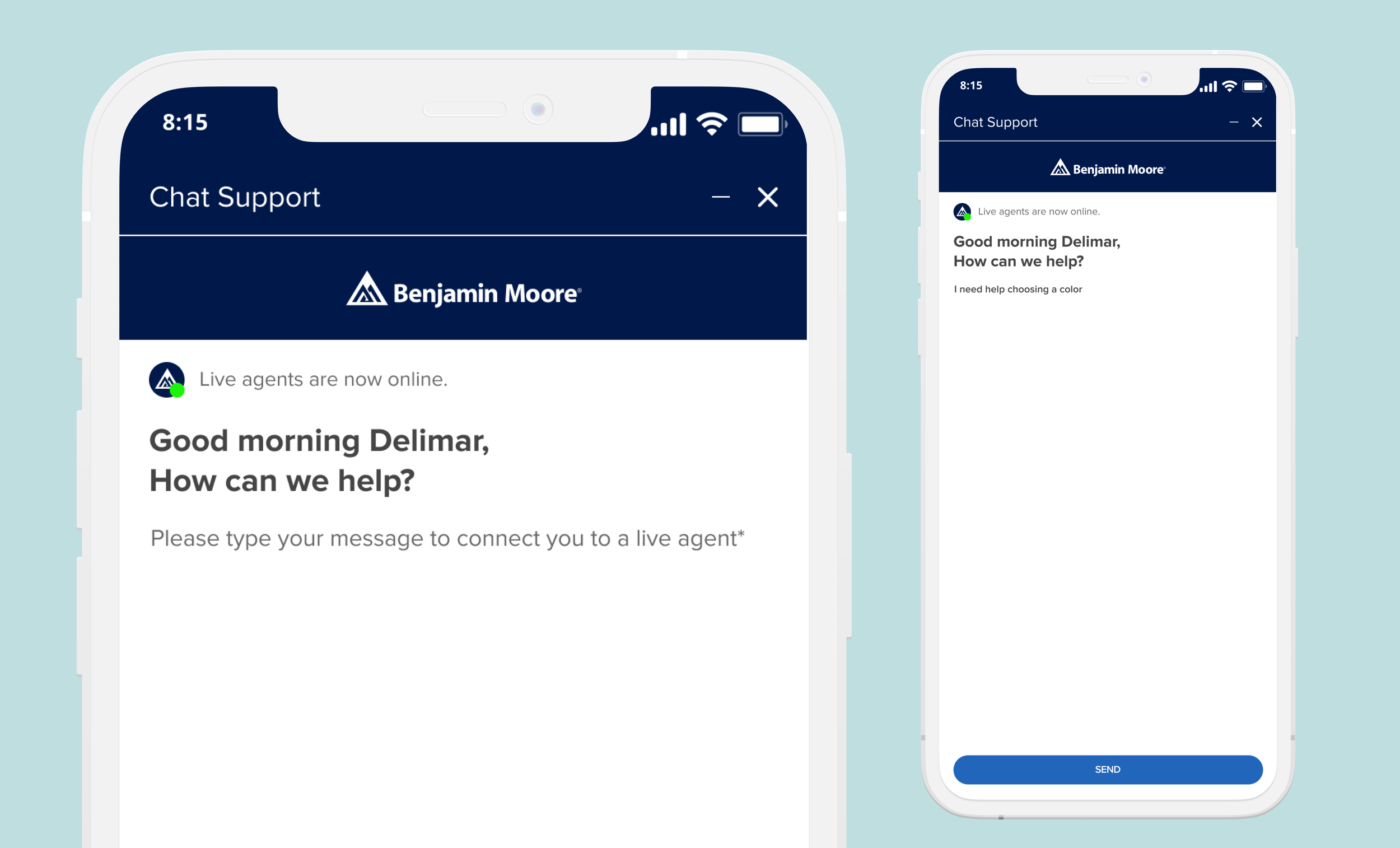 Benjamin Moore Chat - Design 1