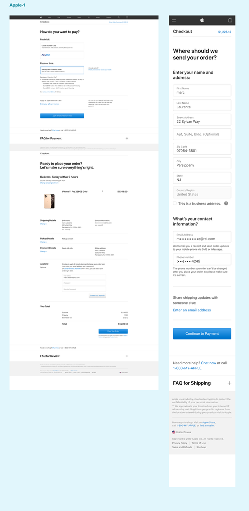 Research - Apple Checkout Reference