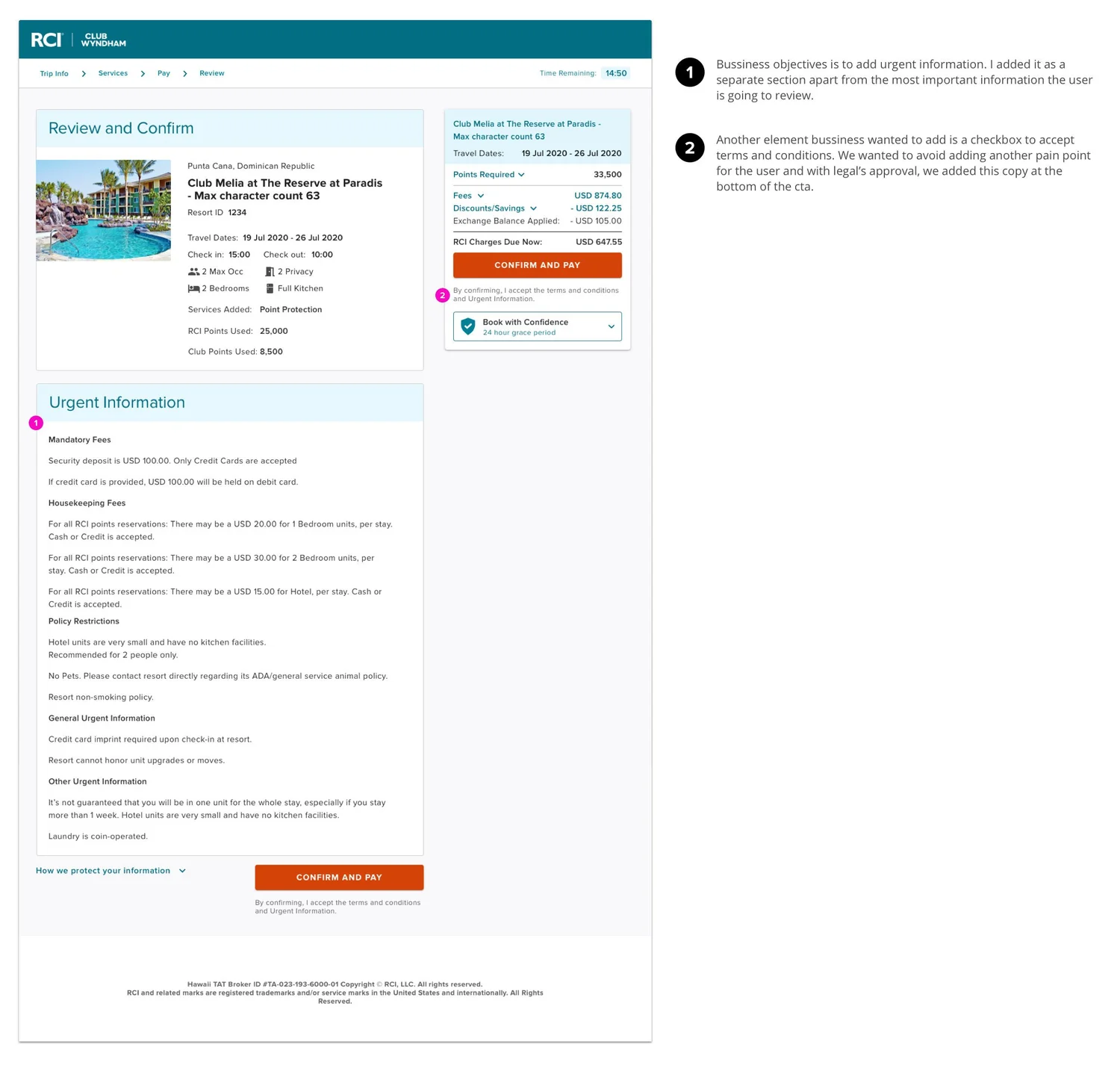 Redesigned checkout - Confirm screen