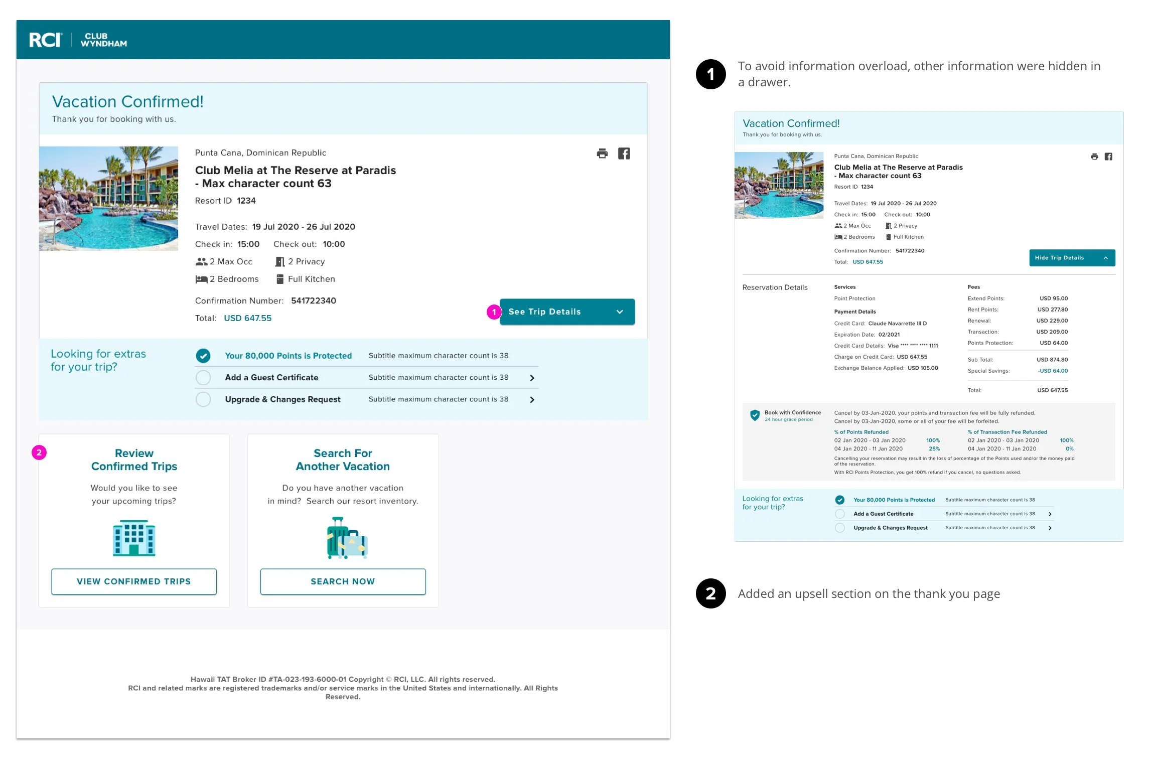 Redesigned checkout - Thank you page